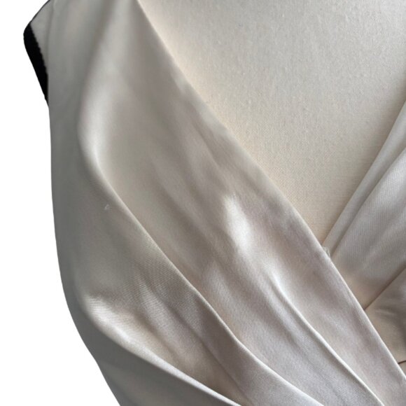 CHAMPAGNE AND CREAM COLORS CACHET RUCHED DRESS, SZ. 10 - Picture 8 of 8